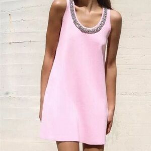Zara Jewel Plain Knit Mini Dress